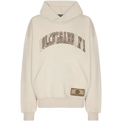 Dolce & Gabbana Long Sleeve Sweatshirt In Nude