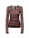 Dolce & Gabbana Bicolor Polyamide Shirt In Brown