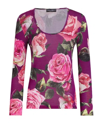 Dolce & Gabbana Long Sleeve T-shirt In Multicolor