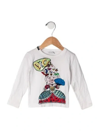 Pre-owned Dolce & Gabbana Babies' Long Sleeve T Shirt In White