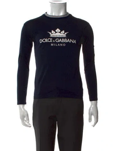 Pre-owned Dolce & Gabbana Kids' Long Sleeve T-shirt In Blue