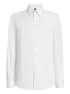 Dolce & Gabbana Long-sleeved Button-up Shirt In White
