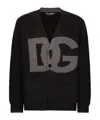 Dolce & Gabbana Gray Hand-knit Wool Cardigan In Black