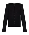 Dolce & Gabbana Cashmere And Silk Crewneck Cardigan In Black