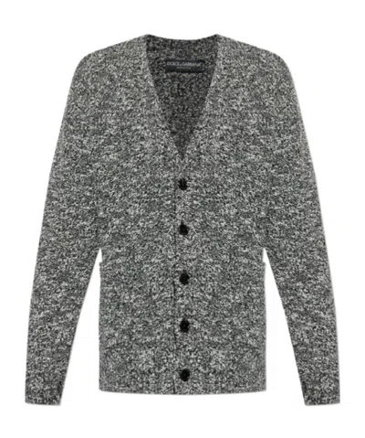 Dolce & Gabbana Long-sleeved Cardigan In Gray