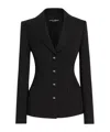 Dolce & Gabbana Single-breasted Virgin Wool Blazer In Black