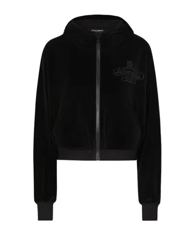 Dolce & Gabbana Long-sleeved Casual Jacket In Black