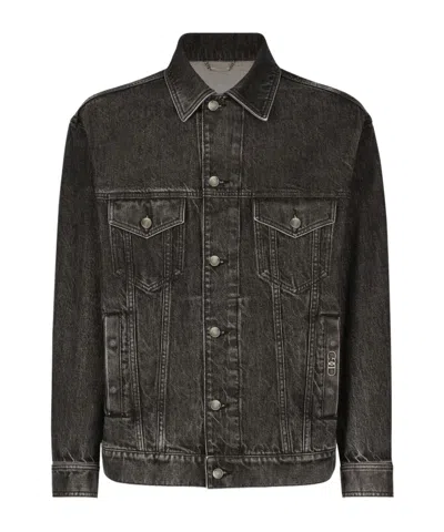 Dolce & Gabbana Long-sleeved Casual Jacket In Black
