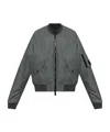 Dolce & Gabbana Grey Solid Mock Collar Jacket In Black