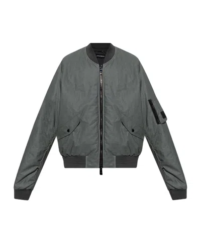 Dolce & Gabbana Classic Flight Bomber Jacket In Grey