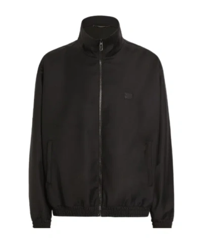 Dolce & Gabbana Long-sleeved Casual Jacket In Black
