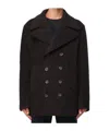 Dolce & Gabbana Double-breasted Melange Coat In Black