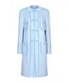 Dolce & Gabbana Single-breasted Raschel Tweed Coat In Blue