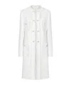 Dolce & Gabbana Wool Tweed Coat In Light Cream White