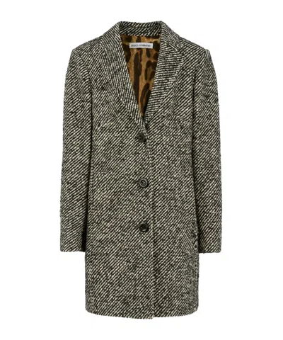 Dolce & Gabbana Long-sleeved Coat In Multi