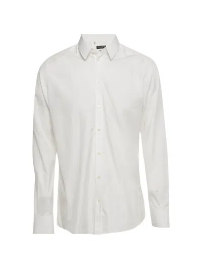 Pre-owned Dolce & Gabbana Long-sleeved Cotton Shirt In White