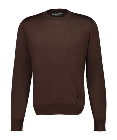 Dolce & Gabbana Silk T-shirt In Brown