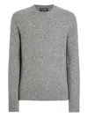 Dolce & Gabbana Sweater With Round Neck In Wool Blend In Gray