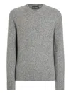 Dolce & Gabbana Sweater With Round Neck In Wool Blend In Gray