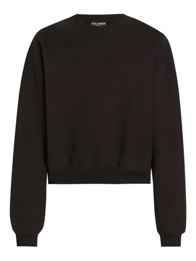 DOLCE & GABBANA LONG-SLEEVED CROPPED SWEATSHIRT