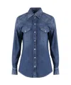 DOLCE & GABBANA DOLCE  GABBANA CURVED HEM DENIM SHIRT