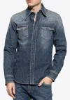 Dolce & Gabbana Elegant Denim Long Sleeve Casual Shirt In Blue