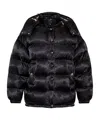 Dolce & Gabbana Dg Logo Print Down Hooded Jacket In Black