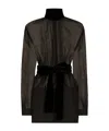 Dolce & Gabbana High Collar Long Sleeve Dress In Black