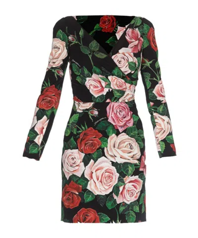 Dolce & Gabbana Long-sleeved Dress In Black