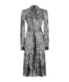 Dolce & Gabbana Fur-print Midi Dress In Gray