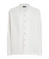 Dolce & Gabbana Linen Canvas Bowling Shirt In White