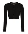Dolce & Gabbana Long-sleeved Knitted Cardigan In Black
