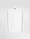 Dolce & Gabbana Slim Fit Long-sleeved Shirt In Stretch Cotton In White