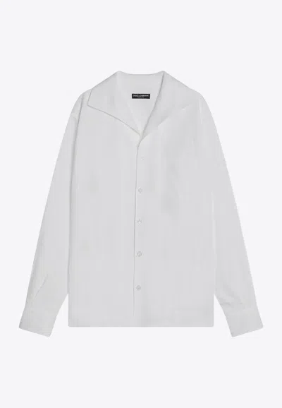 DOLCE & GABBANA LONG-SLEEVED LINEN SHIRT