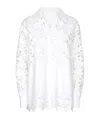 Dolce & Gabbana Oversize Cotton Shirt With Cut-out Detailing In Optical White