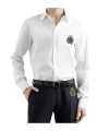 Dolce & Gabbana Crest Embroidered Poplin Shirt In White