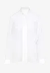 Dolce & Gabbana Long-sleeved Silk Blouse In White