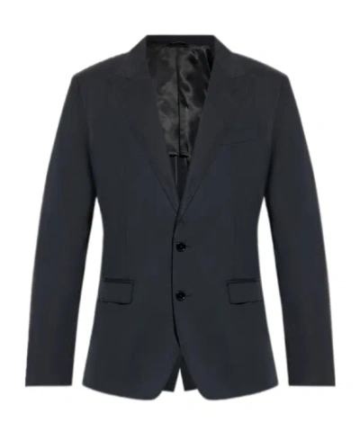 Dolce & Gabbana Long-sleeved Suit Coat In Black