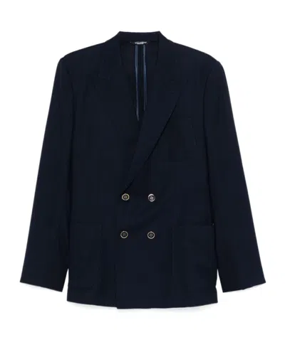 Dolce & Gabbana Long-sleeved Suit Coat In Black