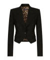 Dolce & Gabbana Monogram-jacquard Single-breasted Blazer In Black