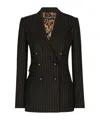 Dolce & Gabbana Woman Blazer Dark Brown Size 6 Virgin Wool In Black