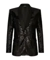Dolce & Gabbana Sequined Single-breasted Sicilia-fit Tuxedo Suit In Black