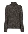 Dolce & Gabbana Cable Knit Turtleneck Sweater In Black