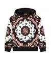 Dolce & Gabbana Jersey Hoodie With Bandanna Print In Black