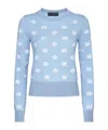 Dolce & Gabbana Light Blue Wool And Silk Jacquard Sweater In Light Blue