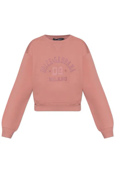Dolce & Gabbana Long-sleeved Sweater In Pink