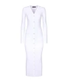 Dolce & Gabbana Long Ribbed Viscose Cardigan In White