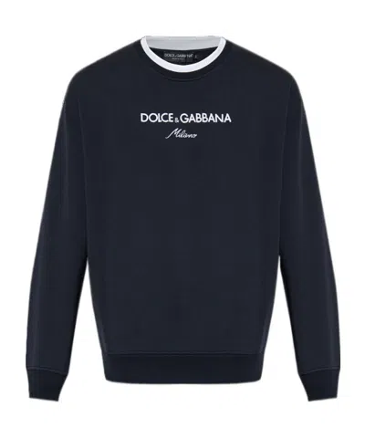 Dolce & Gabbana Long-sleeved Sweatshirt In Black