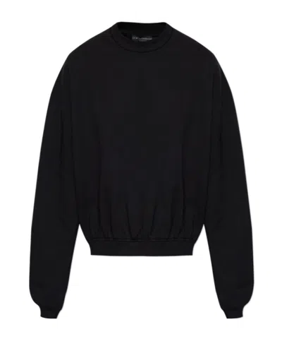 Dolce & Gabbana Long-sleeved Sweatshirt In Black