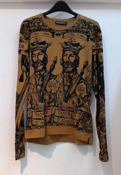 Dolce & Gabbana Long-sleeved T-shirt In Brown